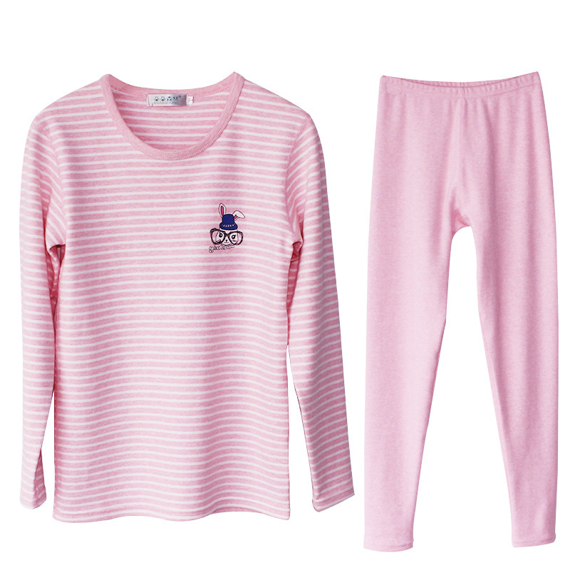 Ropa de otoño pantalones largos estudiantes de algodón puro junior y senior high school niñas de algodón puro ropa interior térmica para niños mayores adolescentes camisa de terciopelo cómoda