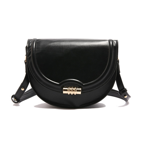 Korean version minimalist stylish saddle bag for women 2024 new fashion retro single shoulder crossbody bag versatile commuting bag