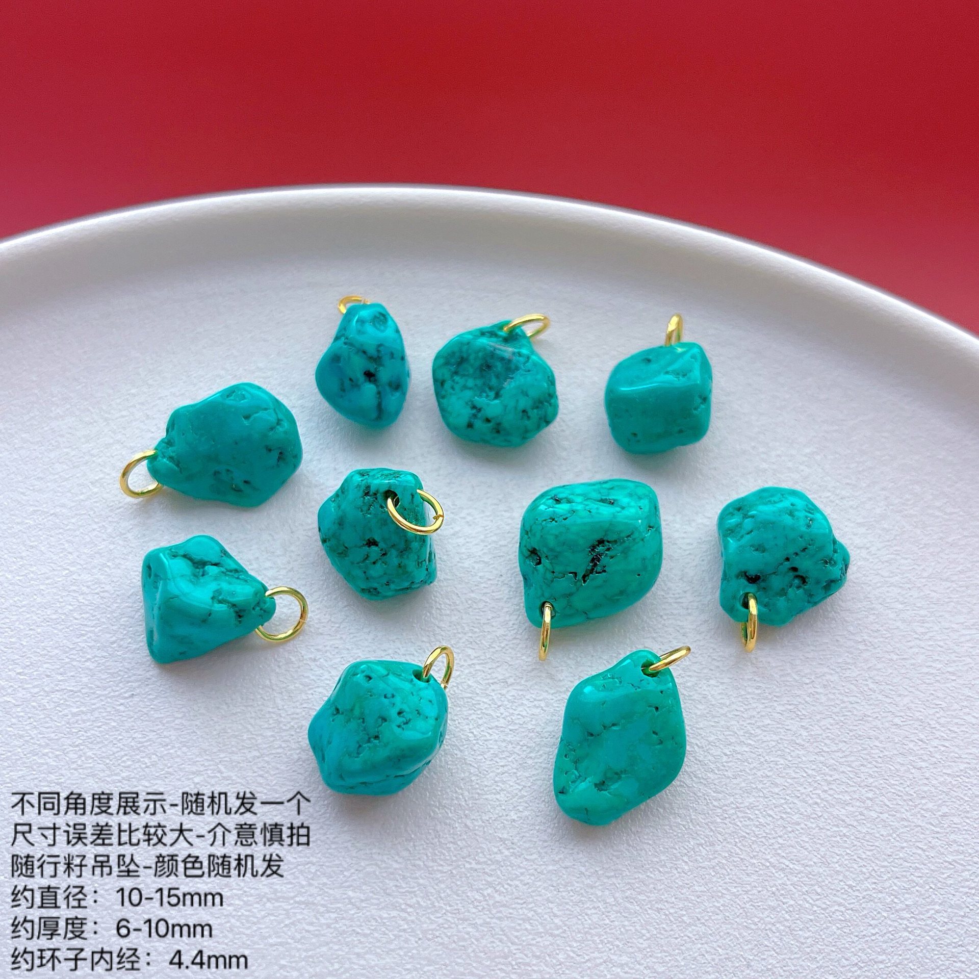 Turquoise Loose Beads, Spacer Beads, DIY Jewelry Accessories, Bead Spacers, Wire, High-Quality Porcelain, Bodhi Accessories