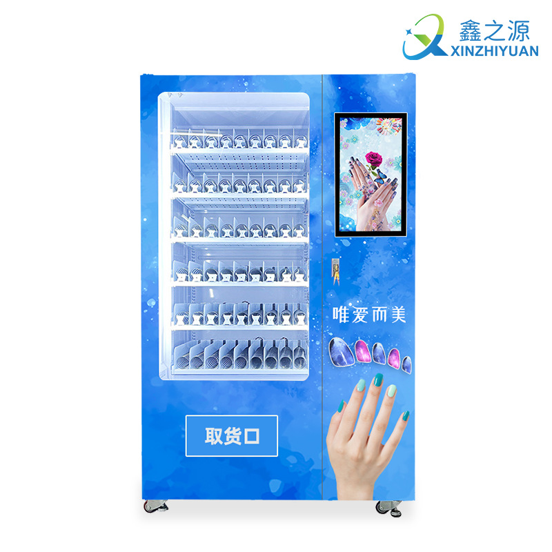 Máquina expendedora de uñas totalmente automática las 24 horas en centros comerciales, máquina expendedora de uñas para uso comercial, máquina expendedora sin personal, máquina inteligente personalizada