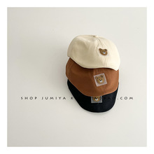 韩系小熊前进帽~ins韩国宝宝鸭舌帽春秋薄款男童1岁2岁儿童帽子潮