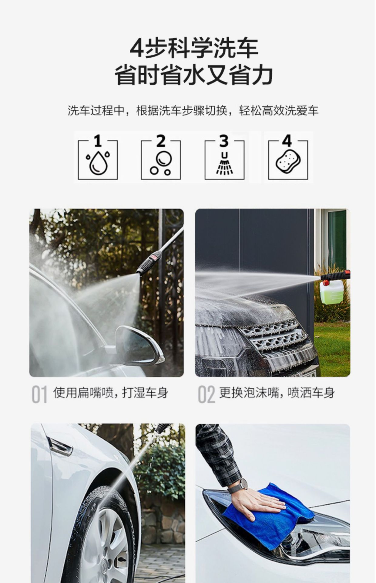 Bosch High-Pressure Cleaning Machine, Car Washing Machine, Household Self-Priming High-Power Water Gun, Garden Floor Washing Machine, Intelligent Pure Copper Water Pump
