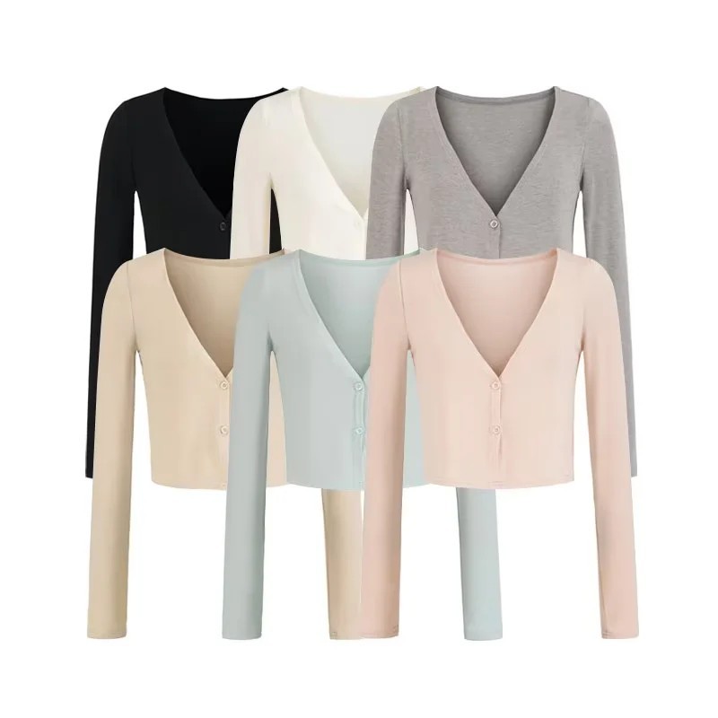 Pure Desire Style Sexy Slightly Sheer Long-Sleeve Cardigan Jacket 2026 Spring/Summer New Versatile Slimming Sun-Protective T-Shirt