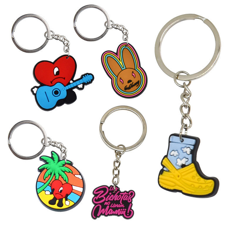Bad Bunny Backpack Keychain Pendant Pvc Cartoon Soft Rubber DIY Accessory Amazon Gift Keychain