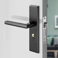 室内静音门锁一体锁家用卧室木门锁不锈钢防盗执手锁房间磁吸锁具