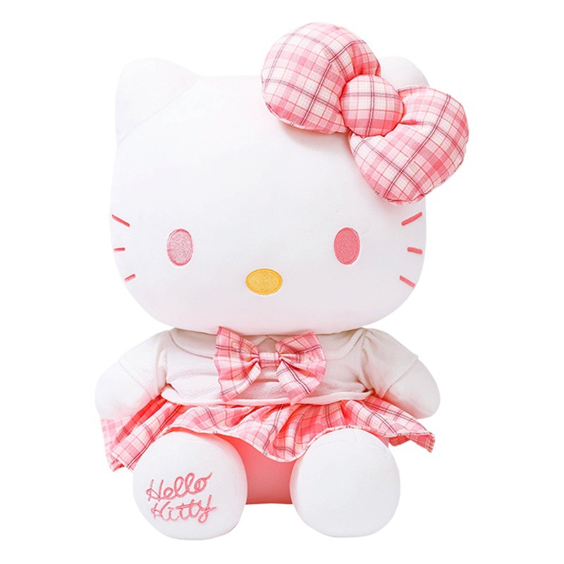 Auténtico peluche de Hello Kitty, muñeca de Hello Kitty, regalo para niñas, regalo de cumpleaños
