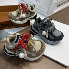 2025冬季新款女女儿童休闲运动跑步鞋时尚中大学生棉鞋儿童鞋批发