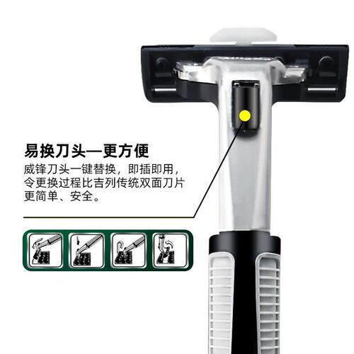 Gillette shaving double-layer blade old-fashioned manual razor holder men's rotating blade supermarket hotel set