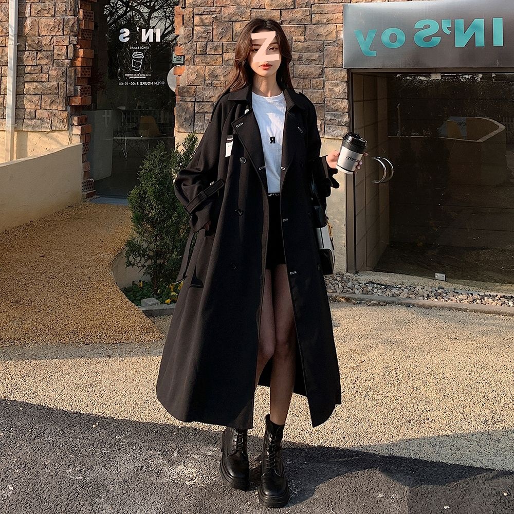 2025今年流行中长款赫本英伦风衣外套女春秋季气质小个子学生大衣