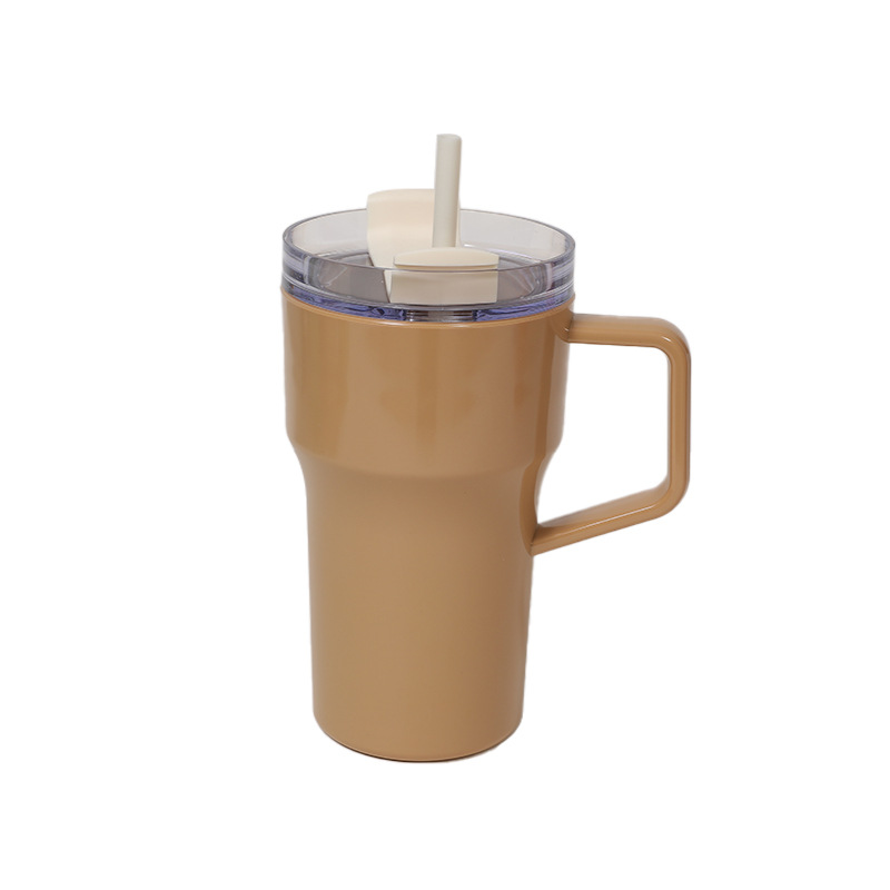 Fábrica directa para el nuevo 22oz taza de automóvil de plástico con mango de taza de agua portátil cariñosa taza de paja