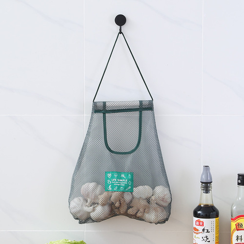 K54 kitchen fruit and vegetable bag garbage bag wall hanging garlic ginger potato storage hanging bag organizing bag shopping bag wholesale
