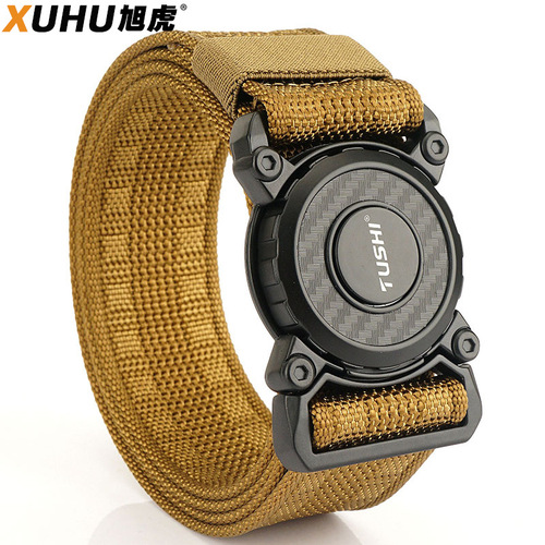 TUSHI tactical belt men's outdoor mountain climbing training multi-functional equipment workwear woven waist pants belt belt wholesale