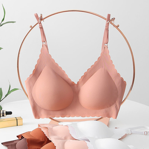 Summer Invisible Straps Bralette, Beautiful Back Design, Simple and Fashionable Nubra, Solid Color Backless Bra with Thin Cup Pads, Small Shoulder Straps Bra