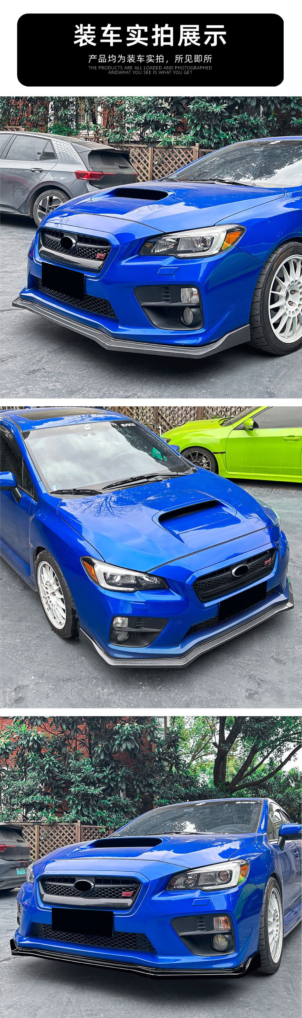 Front Lip Spoiler for Subaru Subaru WRX STI VA 2015-2021