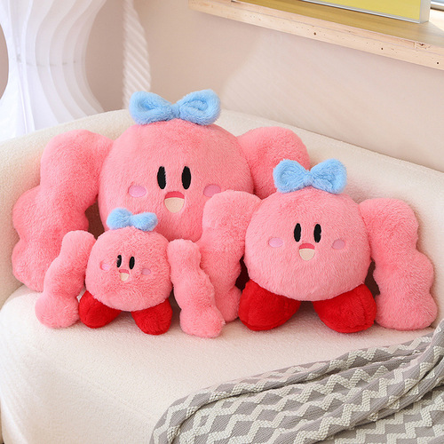 Strongman Planet Kirby Plush Pillow Cute Muscle Kirby Switch Game Peripheral Cartoon Plush Toy