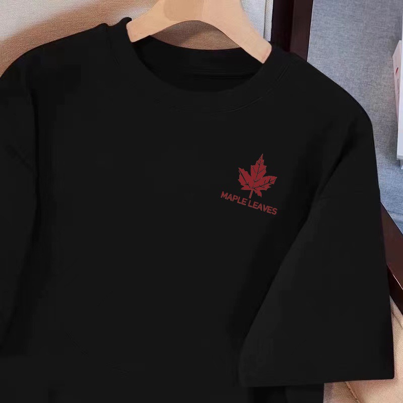 단풍잎 작은 라벨 [블랙]