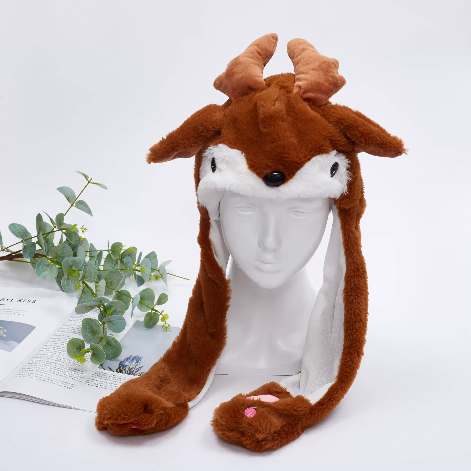 Cartoon hat, air bag, children's funny plush toy, internet celebrity