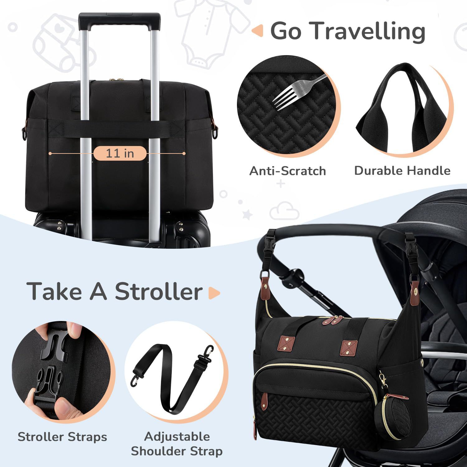 Bolsos para mamás viajar a casa transfronterizos artículos para madres y bebés bolsas de viaje pañales bolsas de mano con caja de tetas