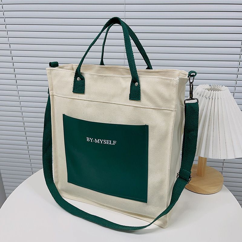 Autumn New thickened lined canvas bag Mori shoulder bag book packing student class commuter bag portable cloth bag