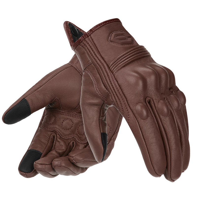 Guantes de cuero Guantes de carreras de motos Guantes de ciclismo al aire libre Guantes retro a prueba de viento