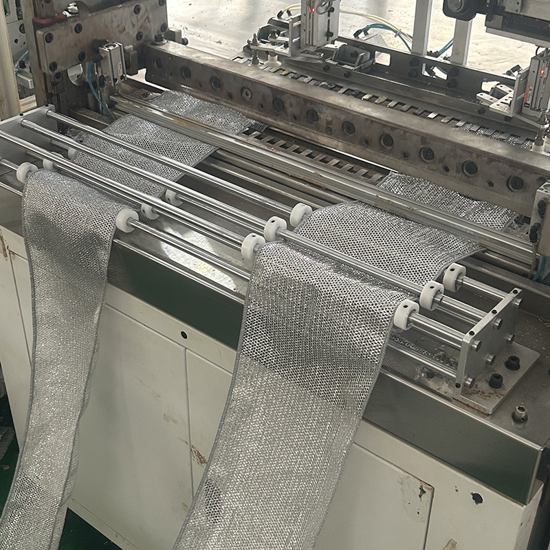 Paño de acero de doble cara para lavar platos de alambre de plata reemplazo de alambre de acero bola de cocina sin aceite toalla de limpieza de alambre