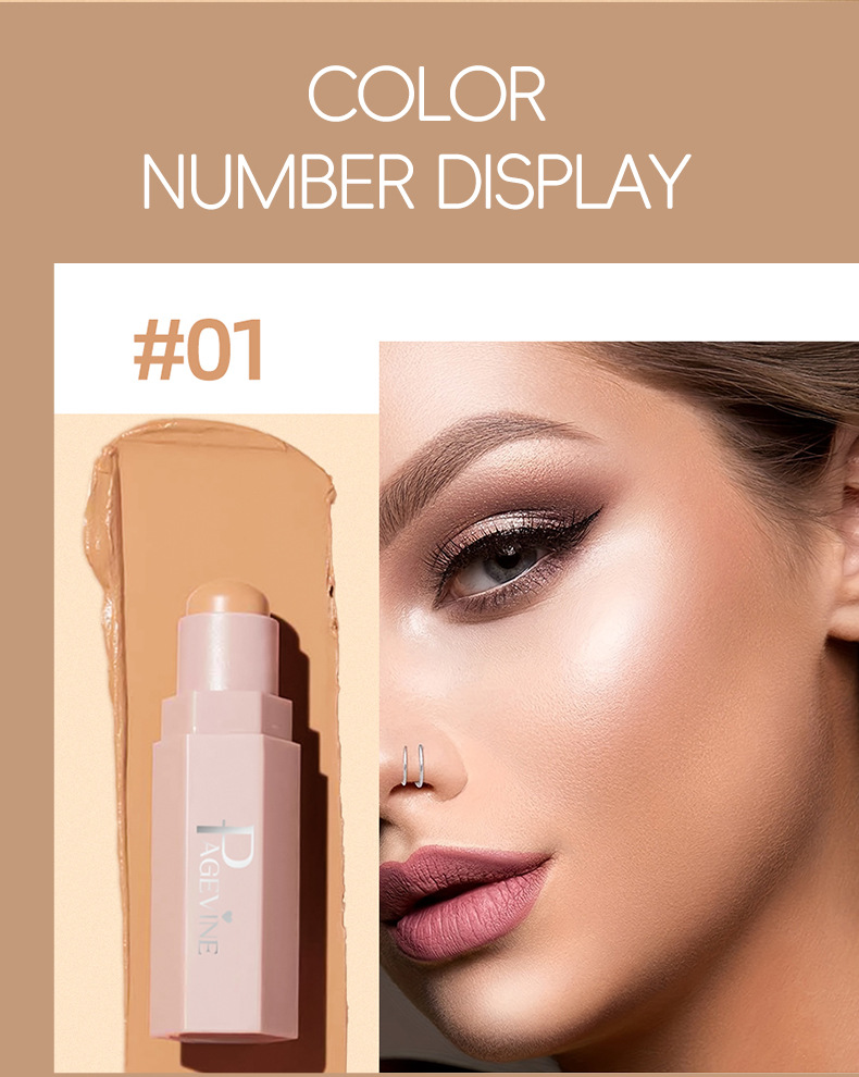 Meilleure vente transfrontalière PAGE VINE Stick contour mat doux et polyvalent 7,1 g Pour un contouring naturel_voghion.com