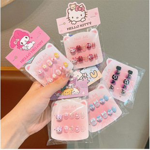Sanrio Children's Nail Stickers Girls Cute Fun Nail Stickers Student Nail Stickers Sweet Nail Stickers Children Wear Nail Stickers