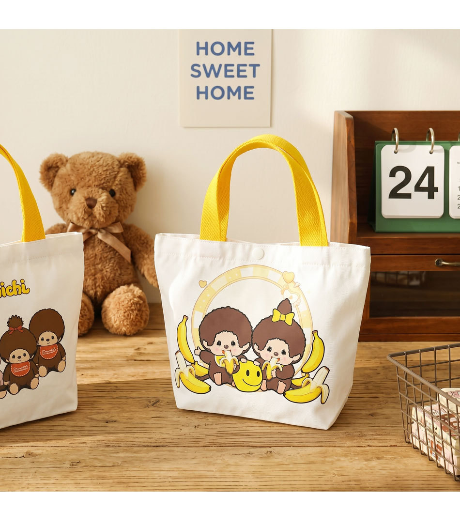Karikatür Kawaii Canvas Çanta Japon Kore Tarzı Sevimli Baskılı El Çantası Günlük Geniş Kapasiteli Çanta