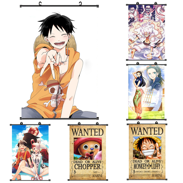 One piece suolong Shanzhi hanging painting Three-knife flow xiangjishi Lufei reward poster anime bedroom decorative painting