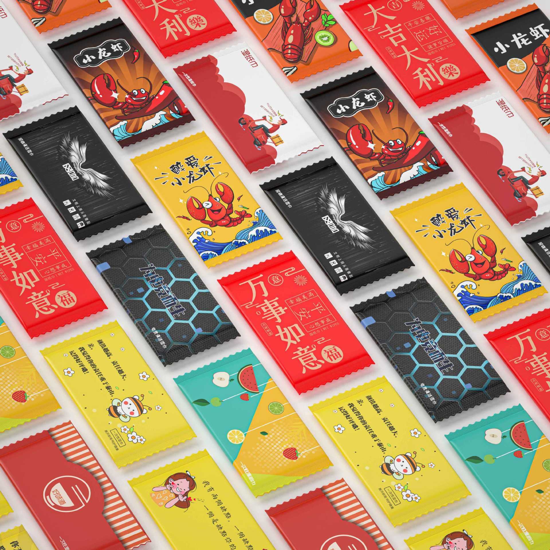 廠家批發一次性外賣餐飲酒店飯店濕巾單片獨立包裝衛生清潔濕巾