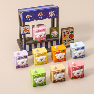 Three-Dimensional Solid Color Juice Suction Resin Small Ornaments Creative Cartoon Cute DIY Accessories Trendy Toys Wholesale