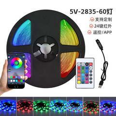 5vRGBライトテープセット2835テレビ背景クロスボーダーLEDセット24キー赤外線三色ライトテープ雰囲気ライト