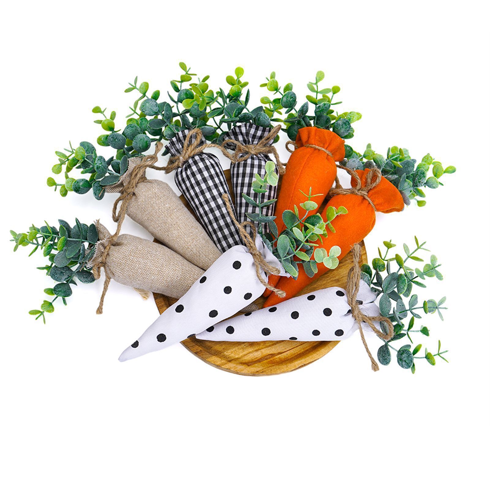 Zanahoria transfronteriza de Pascua de cuatro piezas juegos de decoración cuadrada impresión de manchas colgantes de rábanos props de fiesta