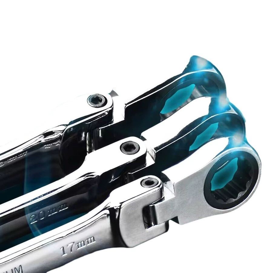 Активный ключ с храповым механизмом двойного назначения, шестерня с качающейся головкой 180, открытие цветка сливы, быстрое отверстие двойного назначения CRV72 зубы