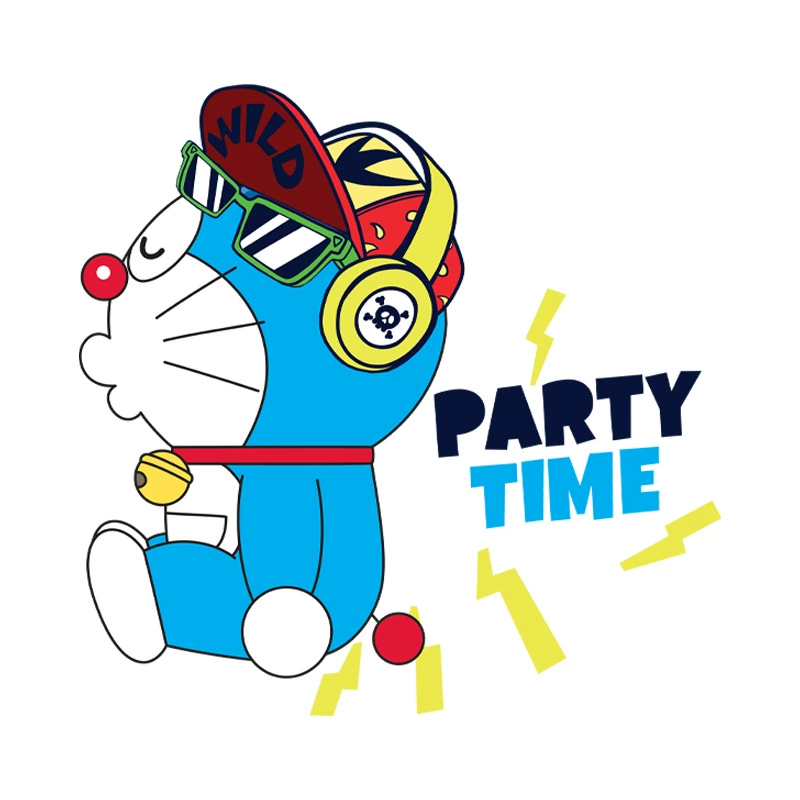 Температурный рисунок Doraemon на одежде, карта горячего рисунка, ожоговая картина, светящийся отражатель, переключатель горячего рисунка, стикер твердого рисунка