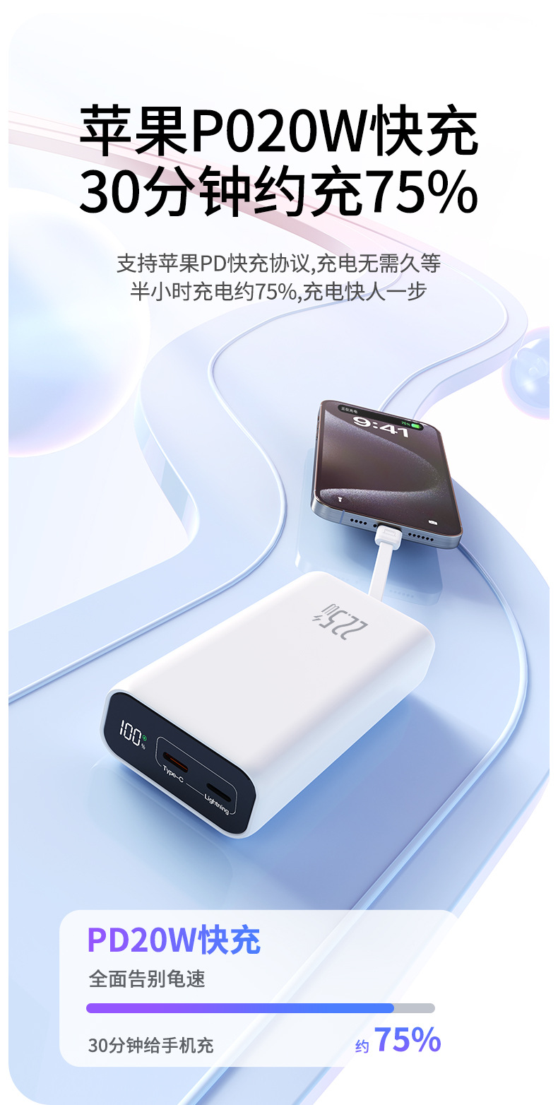 Superblitzschnelles Schnellladepaket 2-Zellen 21700 mobile Powerbank-Set, kabelgebundenes Powerbank-Gehäuseset Batteriebox mit PD.