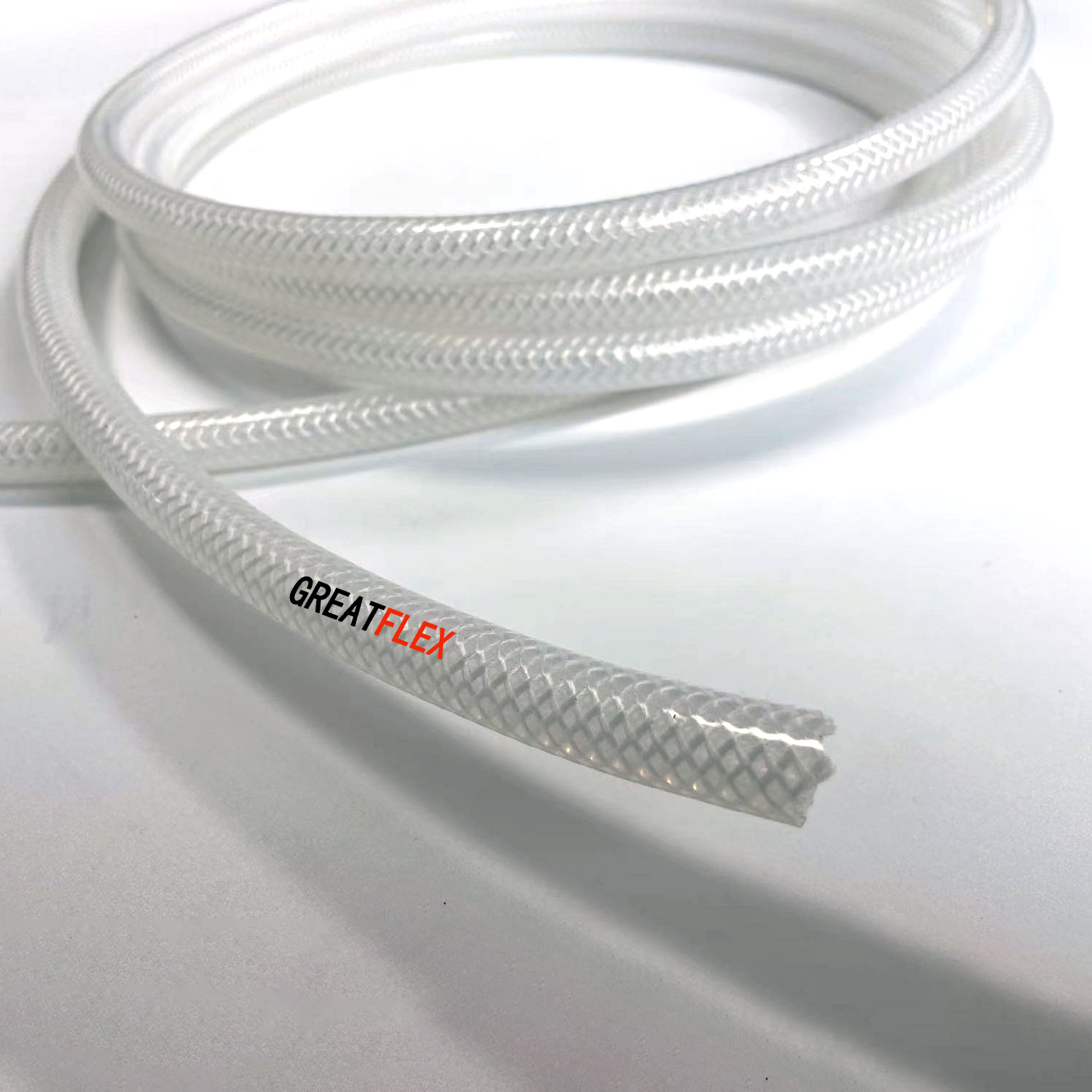 GREATFLEX透明网纹卫生级316L卡盘编织管耐高温低温厂家BP20
