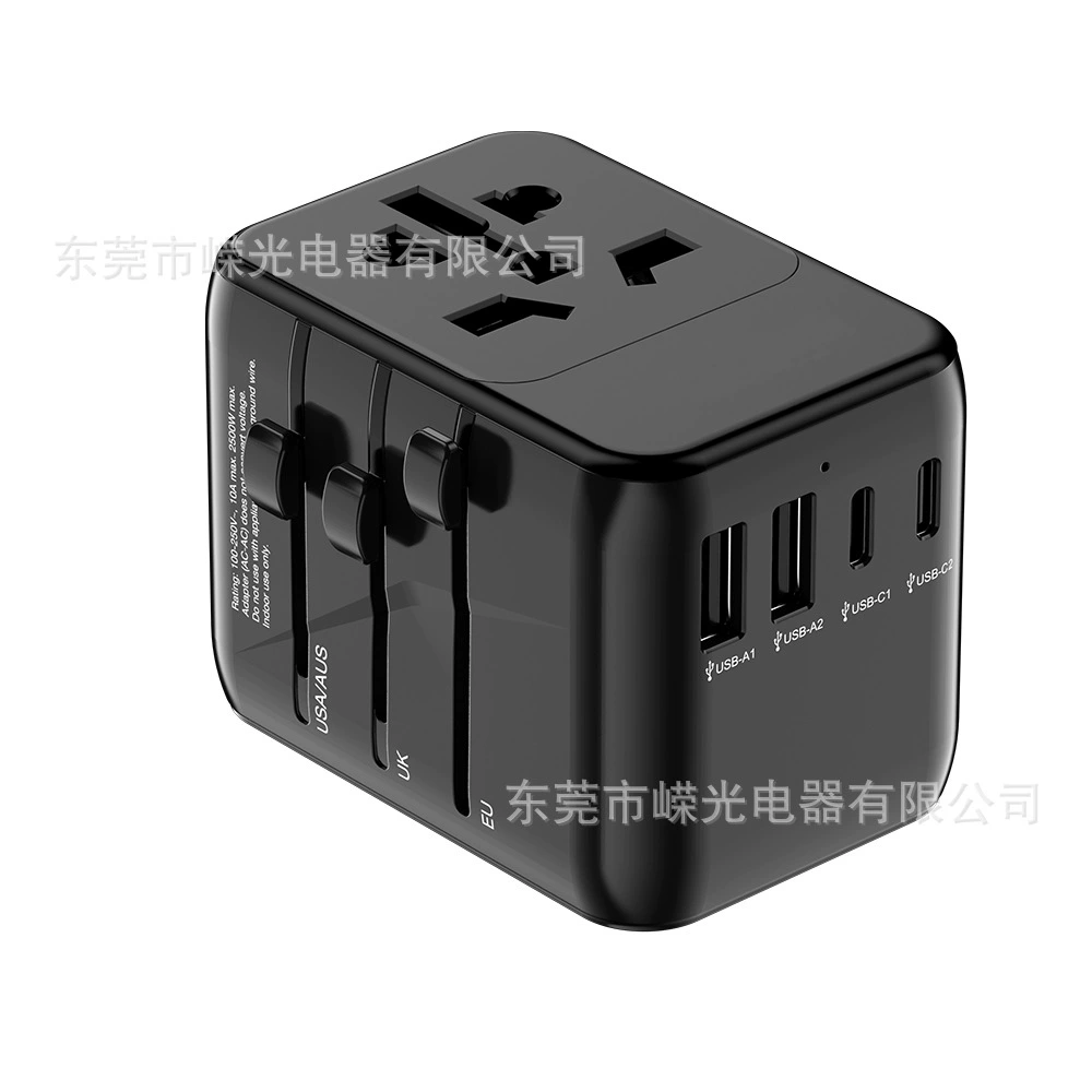 Многофункциональный переходник 5V 4.2A 21W, быстрая зарядка Type-C, стандарты: Великобритания, Европа, США, Австралия (модель 651UC)