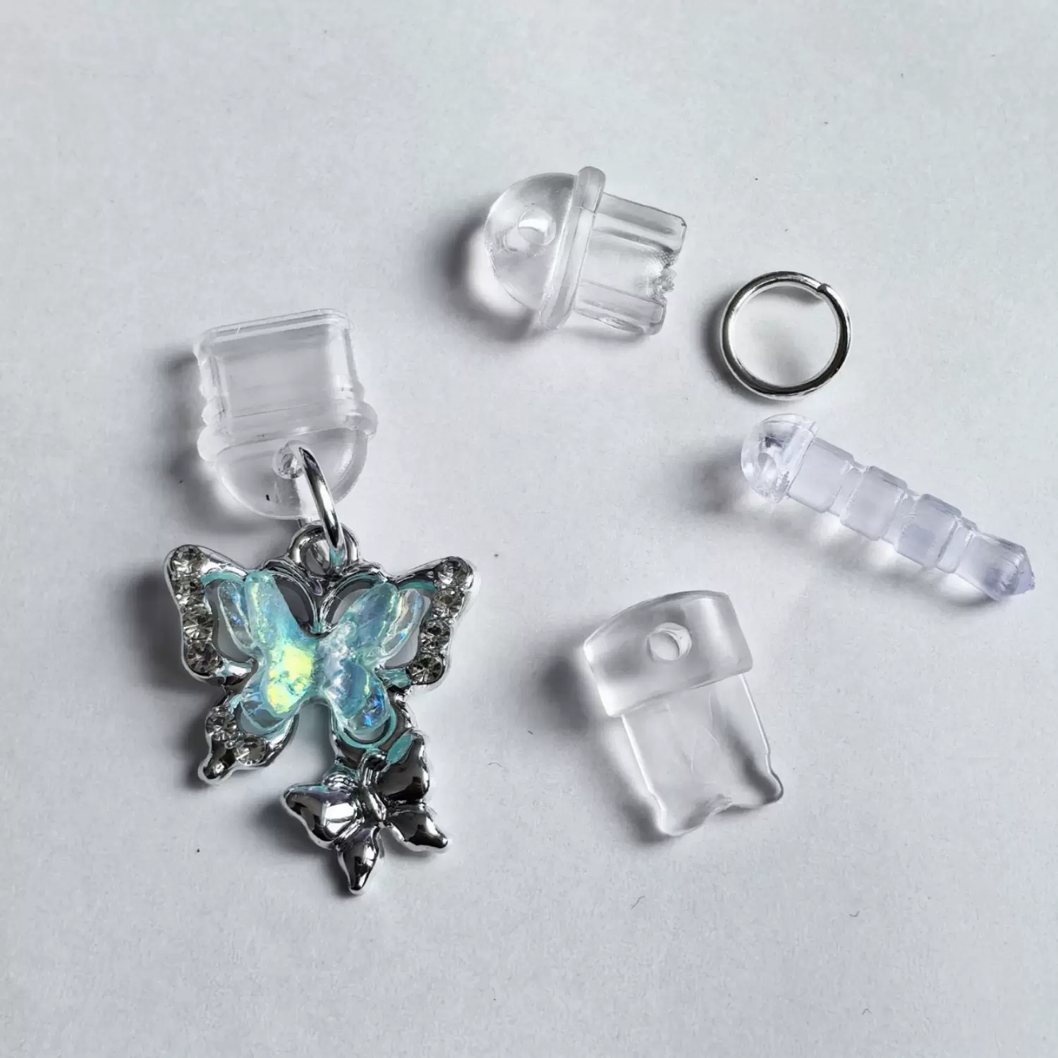 环保透明手机防尘塞适用于苹果Typec安卓充电口塞创意Diy手机孔塞