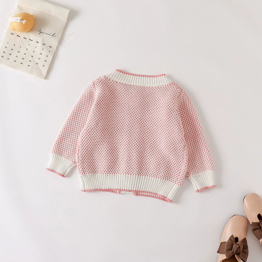 Brand autumn children's knitted long-sleeve to go out, flowered