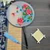 Double sided embroidery with butterfly