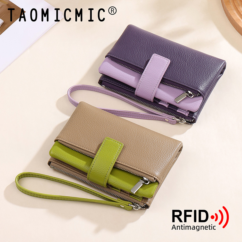 Cross-Border High-End Anti-Theft 80% off Women's Short Wallet with Japanese-Style Large Capacity Card Holder and Money Clip