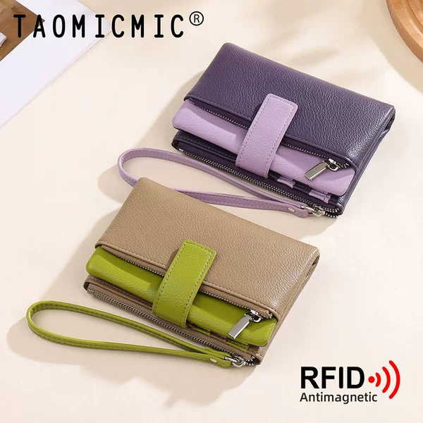 Cross-Border High-End Anti-Theft 80% off Women's Short Wallet with Japanese-Style Large Capacity Card Holder and Money Clip