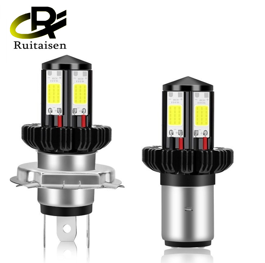 Electric vehicle lamp motorcycle super bright LED large lamp pedal LED light bulb tricycle headlight double clawed burst lamp