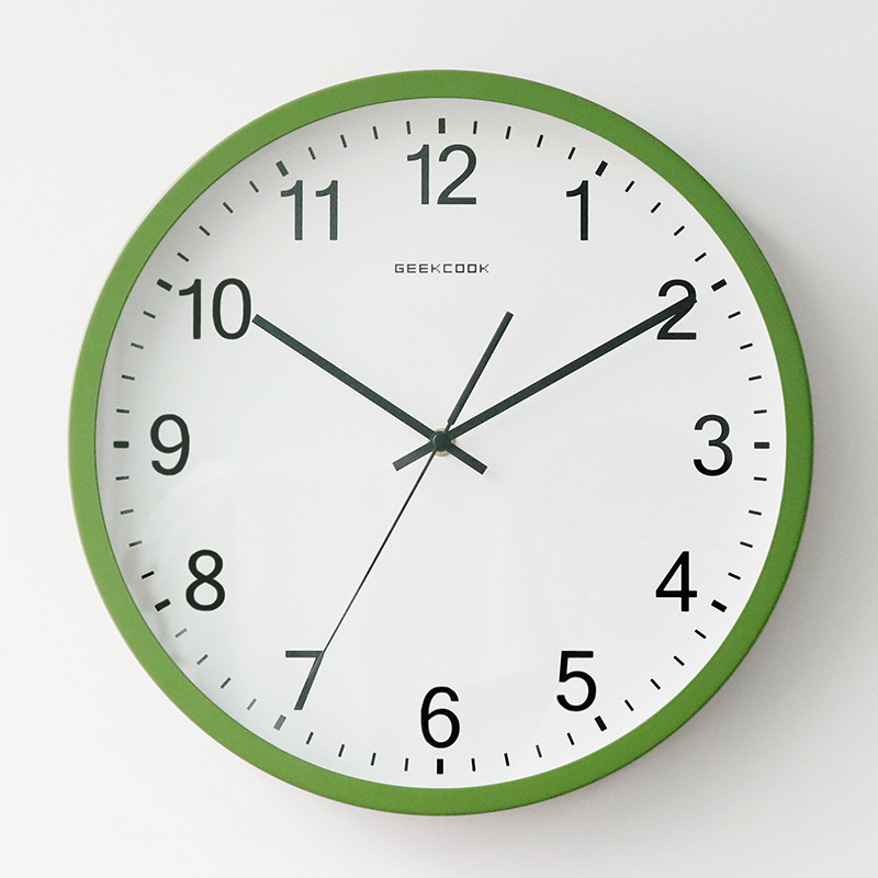 越境新商品知能感応音控led夜光掛け時計: 太陽シンプル創意家庭金属時計灯