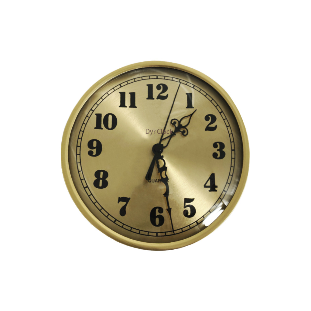 电商热销直径180mm石英钟头dyrclock金属框石英钟插件镶嵌式钟胆