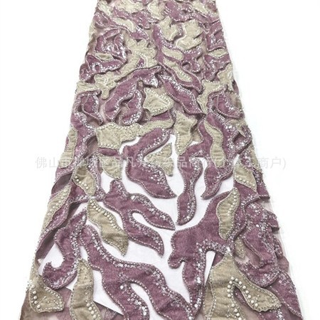 Fabricante directo de terciopelo tubo de perlas tela sexy estilo europeo y americano cena de moda ropa de tela comercio exterior transfronterizo