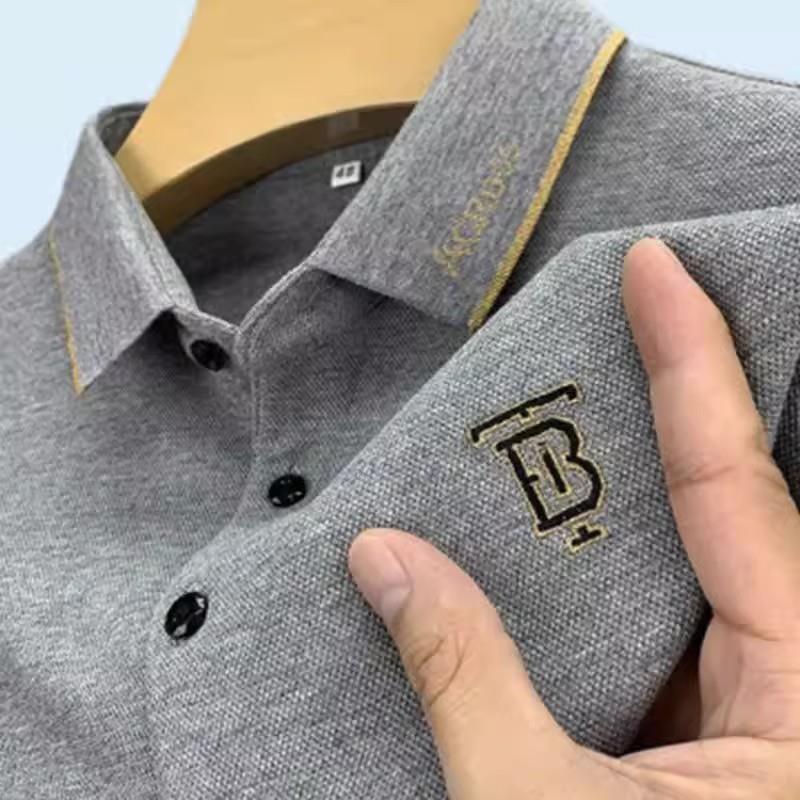 Lel collar shirt pick up foreign trade clearance men's men's tail single original single summer short sleeve export polo cut standard shirt t Ice Silk