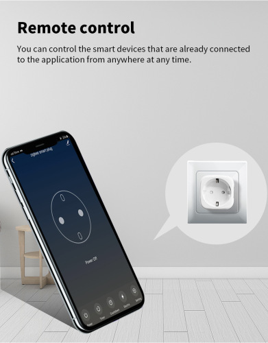 Tuya smart socket zigbee European plug connected to Tuya gateway voice control with relay 16A metering