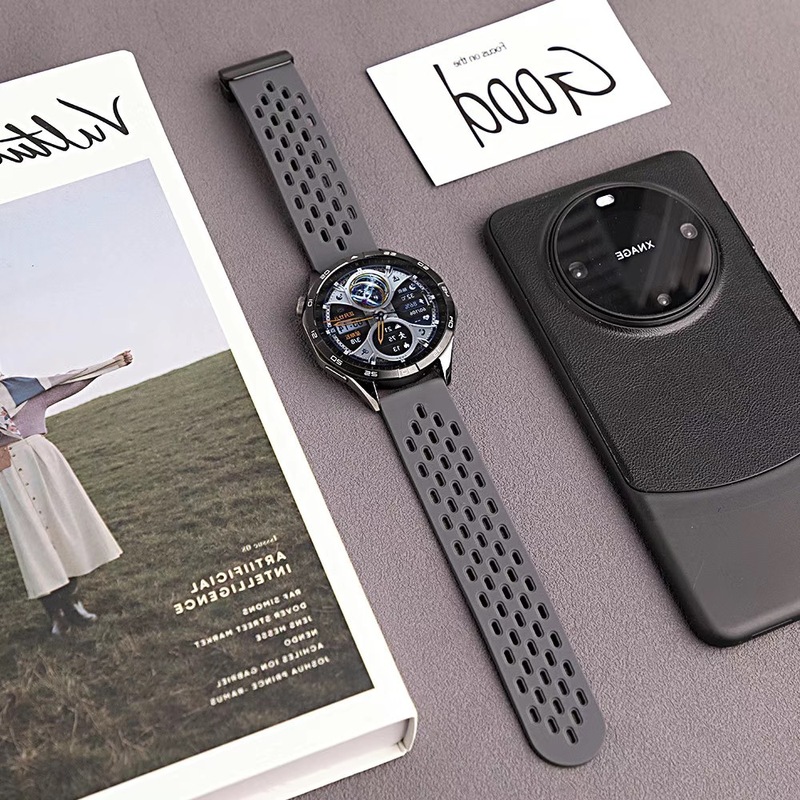 Huawei watch4/3pro Honor GT5 スポーツシリコン通気性吸汗性防水磁気バックル GT4 ストラップに適しています。|undefined